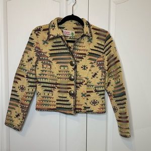 Cactus Flower Southwestern Cropped Jacket